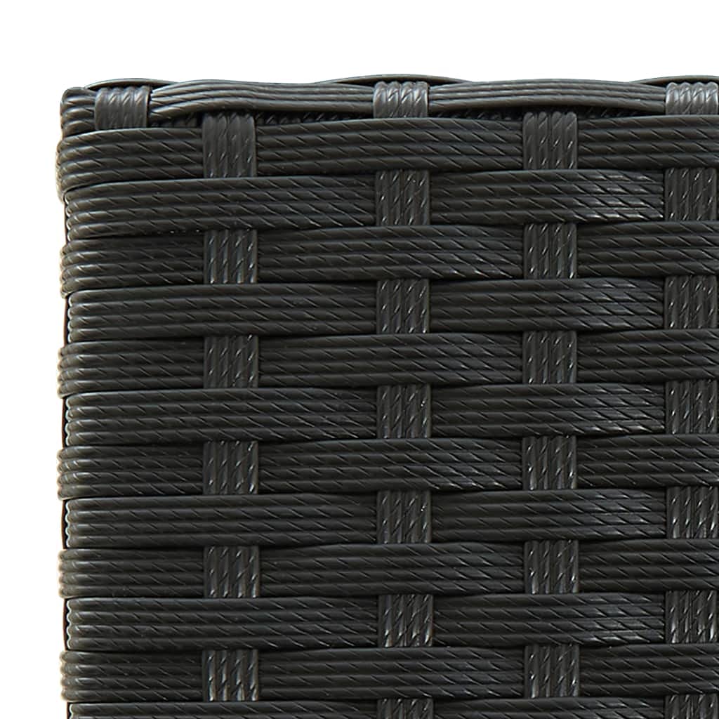 vidaXL Set de Muebles de Bar de Jardín 3 Piezas Mesa Silla Asiento Patio Terraza Balcón Barra Bistró Muebles Mobiliario Ratán Sintético Negro