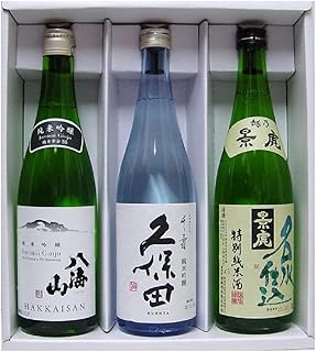 新潟銘酒 純米吟醸 飲み比べ 居酒屋気分セット 720mlx3本【八海山純米吟醸、久保田千寿純米吟醸、越乃景虎名水仕込み特別純米酒】