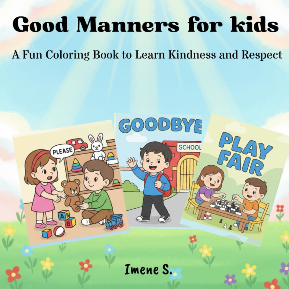 Good Manners for kids: A fun and Eductionnel Coloring Book for Ages 3-8: A Fun Coloring Book to Learn Kindness and Respect
