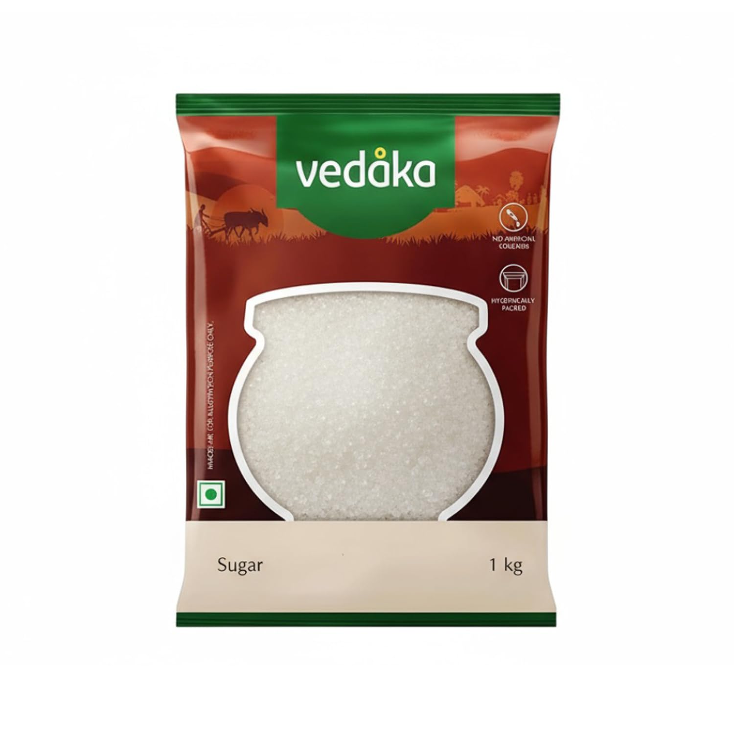 Amazon Brand - Vedaka Popular Sugar (Small Crystals), 1 kg