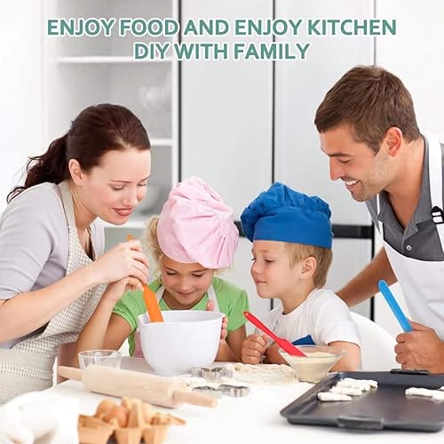 Miniatura 3 de Juego de 5 espátulas de silicona para tarros, juego de espátulas de crema para pasteles, antiadherentes, resistentes al calor, espátulas de