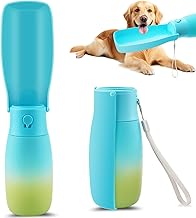 Coopache Portable Pet Water Bottle 180° Foldable Leak-Proof 550ml for Daily Walking, Walking, Travel, Camping