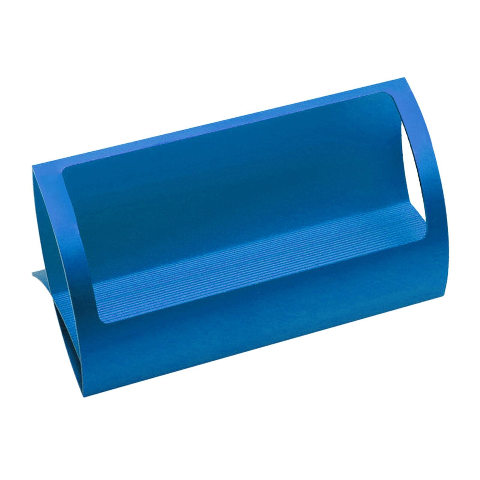 Stylish Aluminum Alloy Desktop Q Shape Business Card Holder for Tradeshows Blue |Home & Garden | Household Supplies & Cleaning | Home Organization | Storage Boxes
