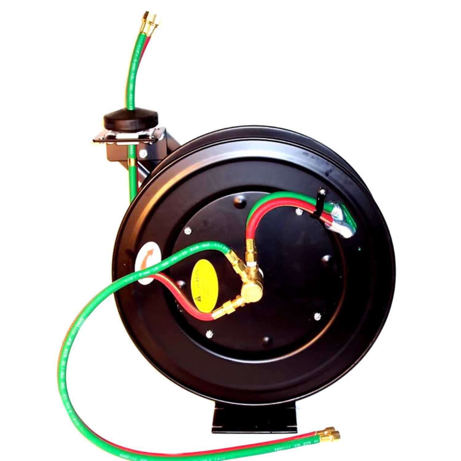 50ft 1/4 Id Automatic Retractable Oxygen Acetylene Welding Hose With Reel