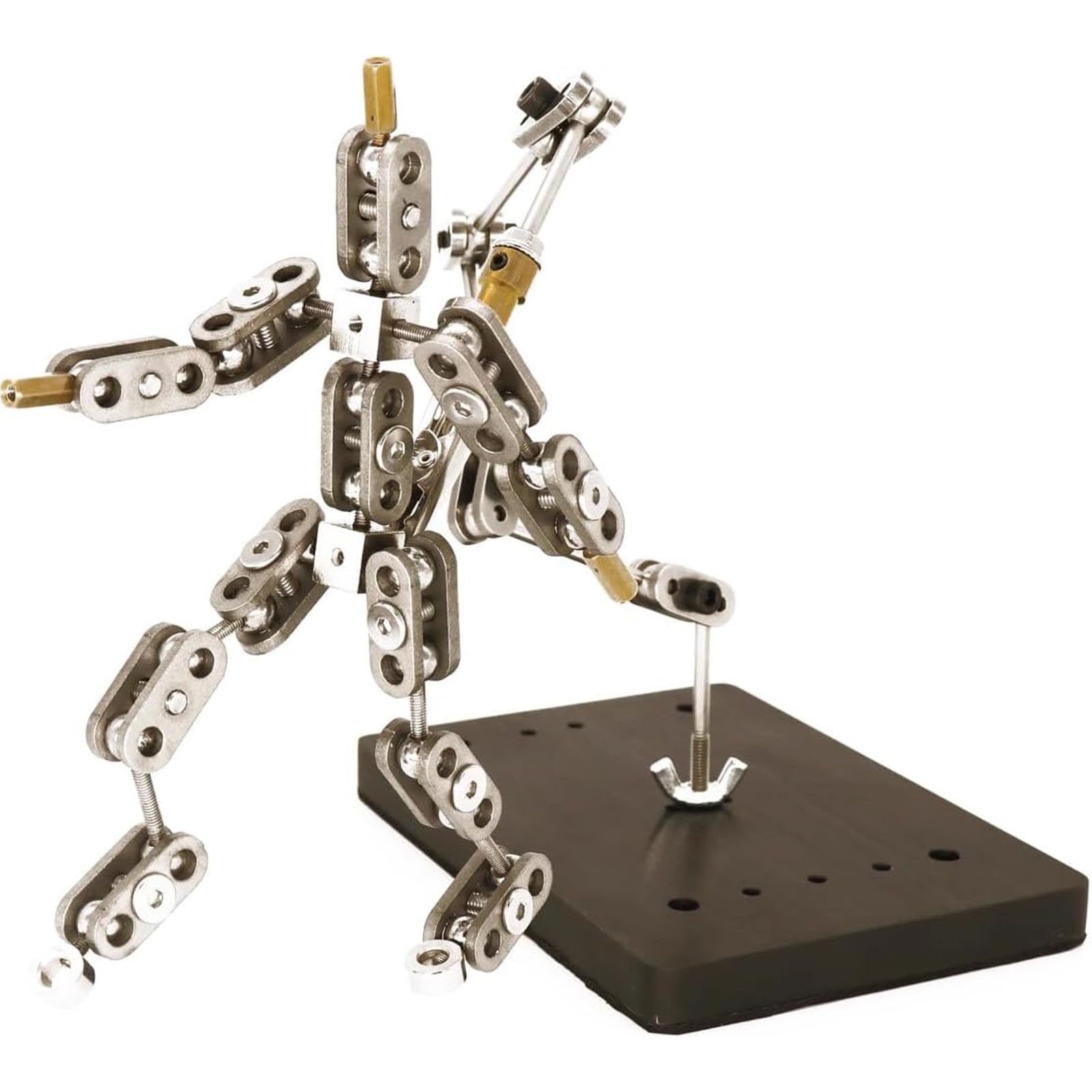 Kit de Armadura de animación Stop Motion, Esqueleto de Personaje de Acero Inoxidable, marioneta de animación de Estudio Profesional de Bricolaje para producción Stop Motion 17cm