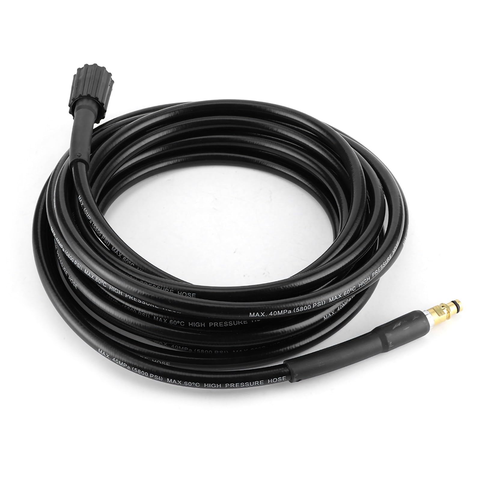 Jelquix Black K2 K3 K4 K5 Car Washer Hose, High Pressure Cleaning Pipe With 40Mpa Maximum Pressure, Rubber Extension Tube (6M / 19.69Ft)
