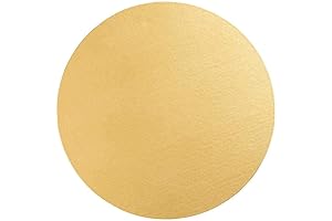Caspari Luster Round Felt-Backed Placemats in Gold - Set of 4
