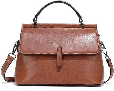 Womens Shoulder Messenger Bag PU Leather Handbags Retro Crossbody Bag Purse Casual Bag