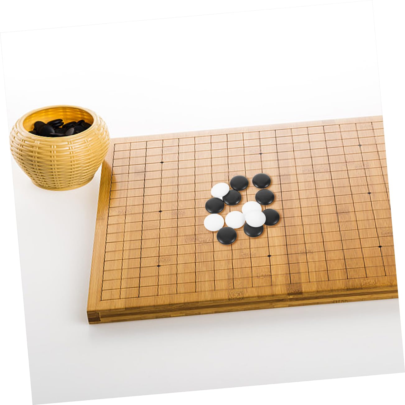 Abaodam 200pcs Go Chess Pieces Broken Resistant for Home School Use Chess Accessories for Go Clubs and Starters Compact and Practical Design