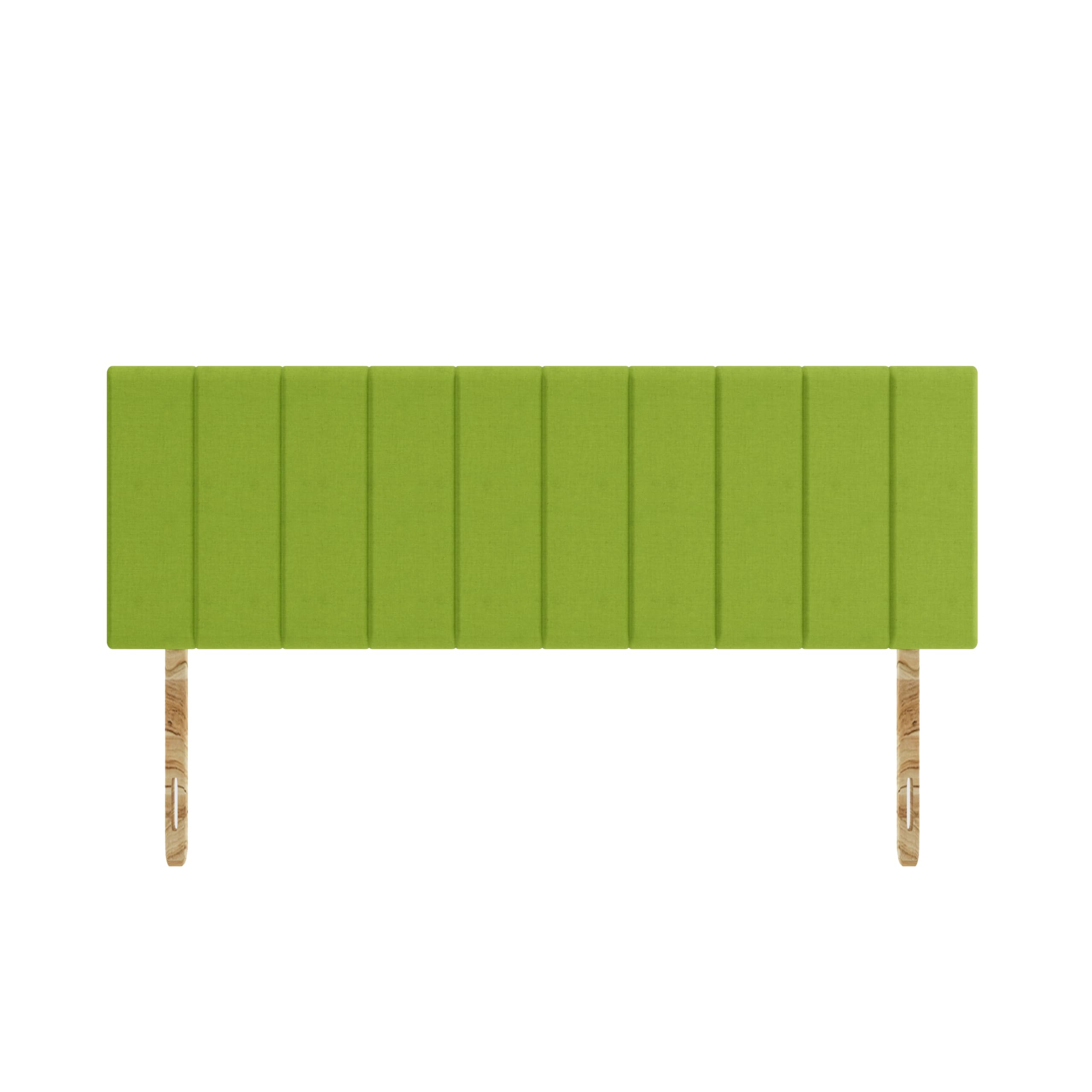 SANA SLEEP Oslo Damask Cotton HeadBoard - Luxury 20" Upholstered Design for Divan Beds - Multiple Fabric Options for Bedroom and Hotel Furniture - 6FT Super King - Lime Green