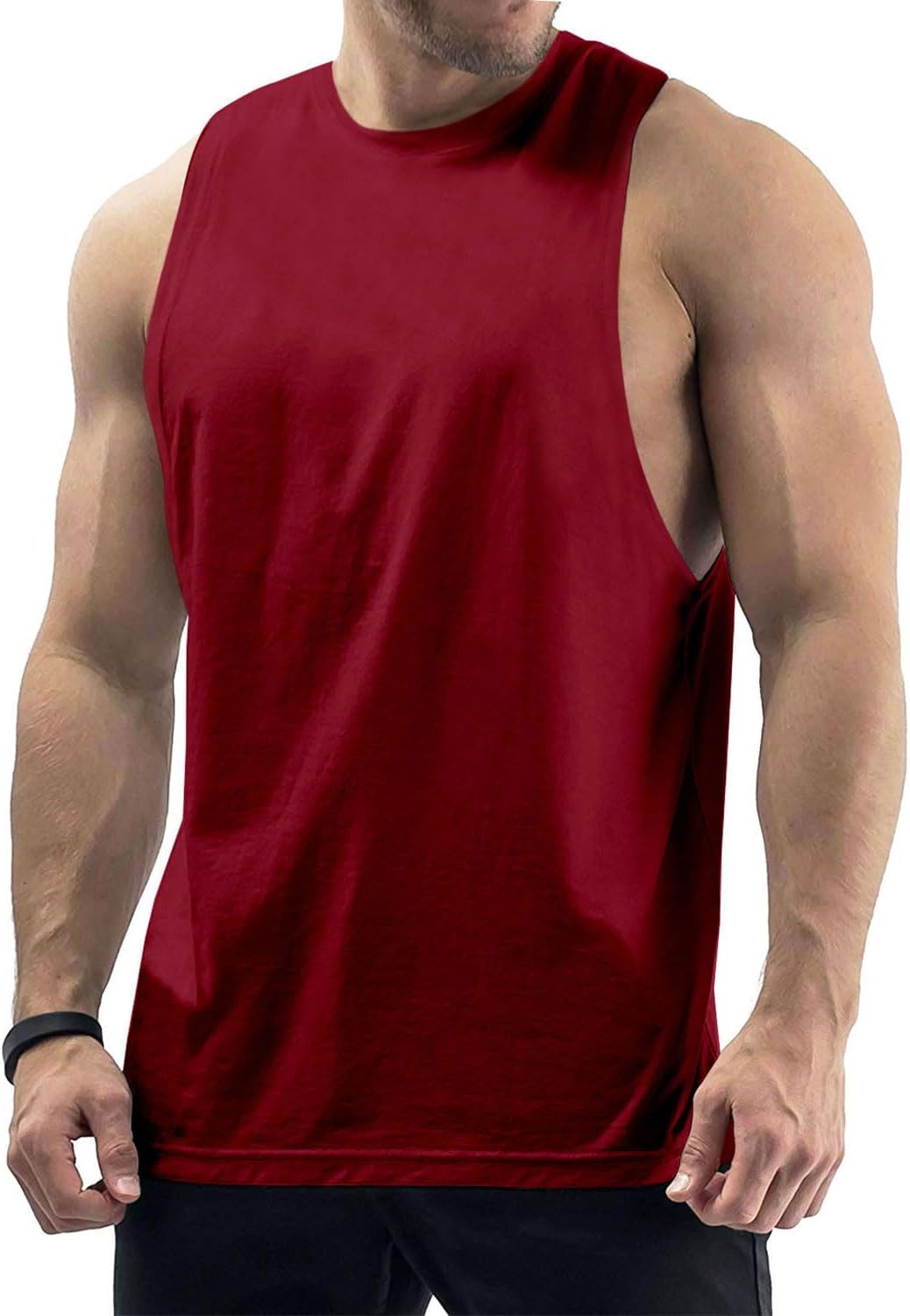 Men's Workout Tank Tops Cotton Gym Muscle Sleeveless T-Shirts Bodybuilding Fitness Athletic Tank Tops