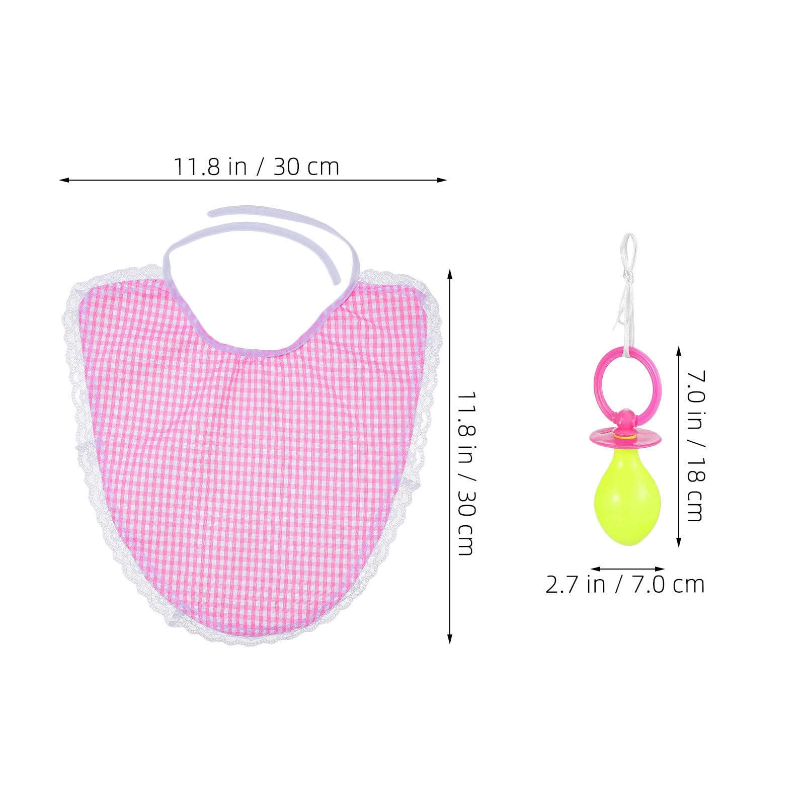 2 Set Costume da Bambino per Adulti - Divertente Ciuccio Gigante, Cosplay di Halloween per Uomini Baby Shower Festa di Rivelazione del Compleanno Matrimonio Scherzo Oggetto di Protezione Rosa