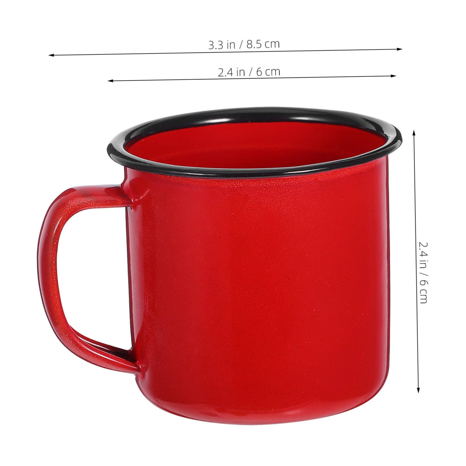Diseño Simple y Fácil de Limpiar Vintage Juego de 4 Tazas Esmaltadas Material de Esmalte Resistente para Camping y Café Adecuado para Familias y Cafés