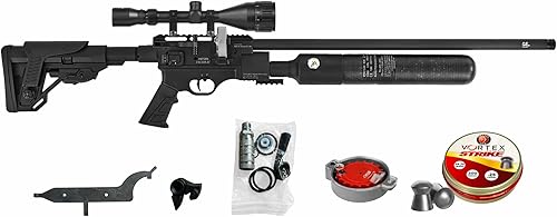 Hatsan Factor RC PCP - Rifle de aire de acción con palanca lateral, rifle de aire regulado (FactorRC) con paquete de 4U incluido