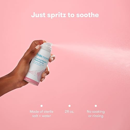 Miniatura 3 de Frida Mom Spray calmante para pezones agrietados  Spray salino totalmente natural para curar pezones doloridos y agrietados  Spray  secado al aire