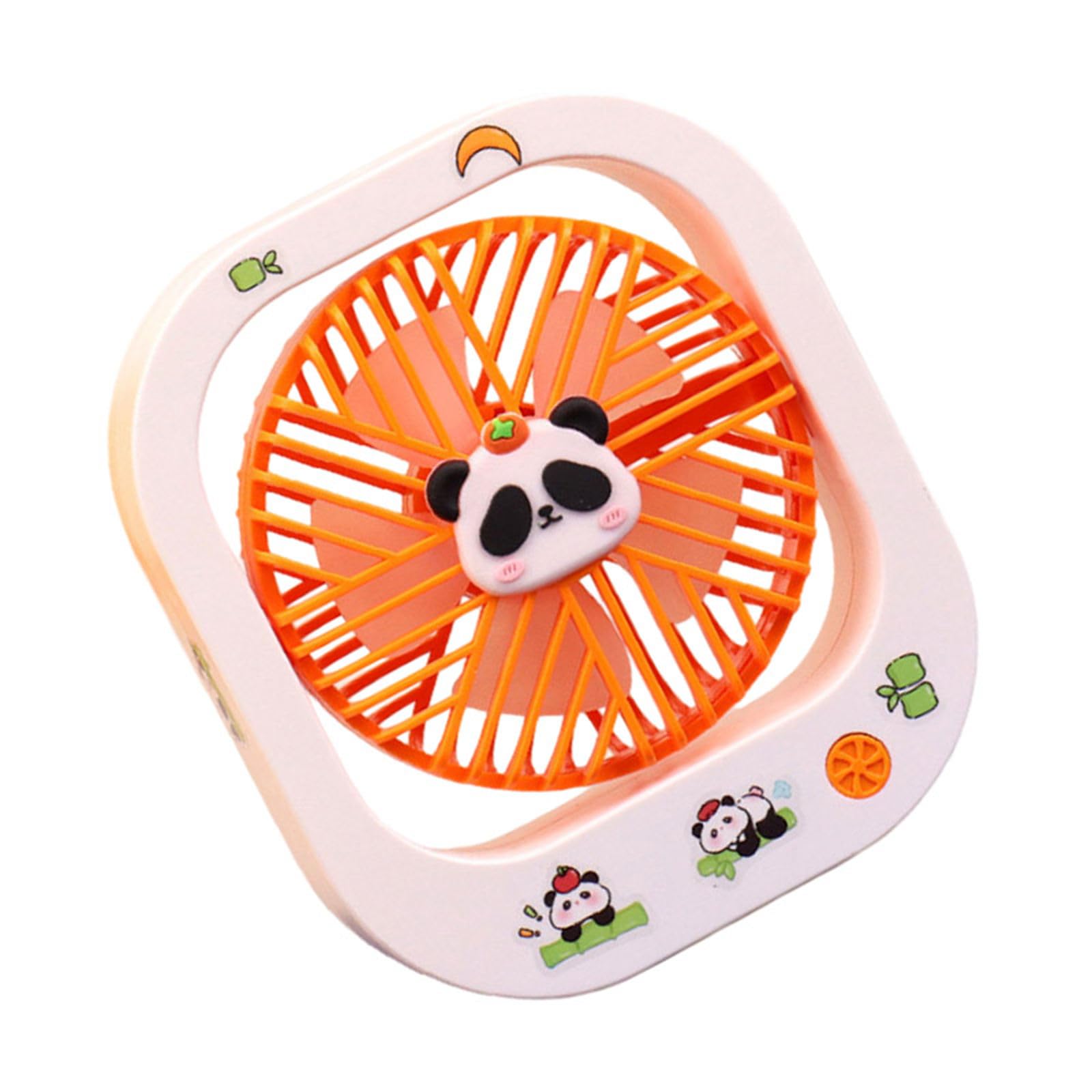 Elnwnnkc Desktop Fan Square Shape Adorable Cartoon Styles Motor Ideal for Workstation Dorm Room Dormitory Cooling Fan