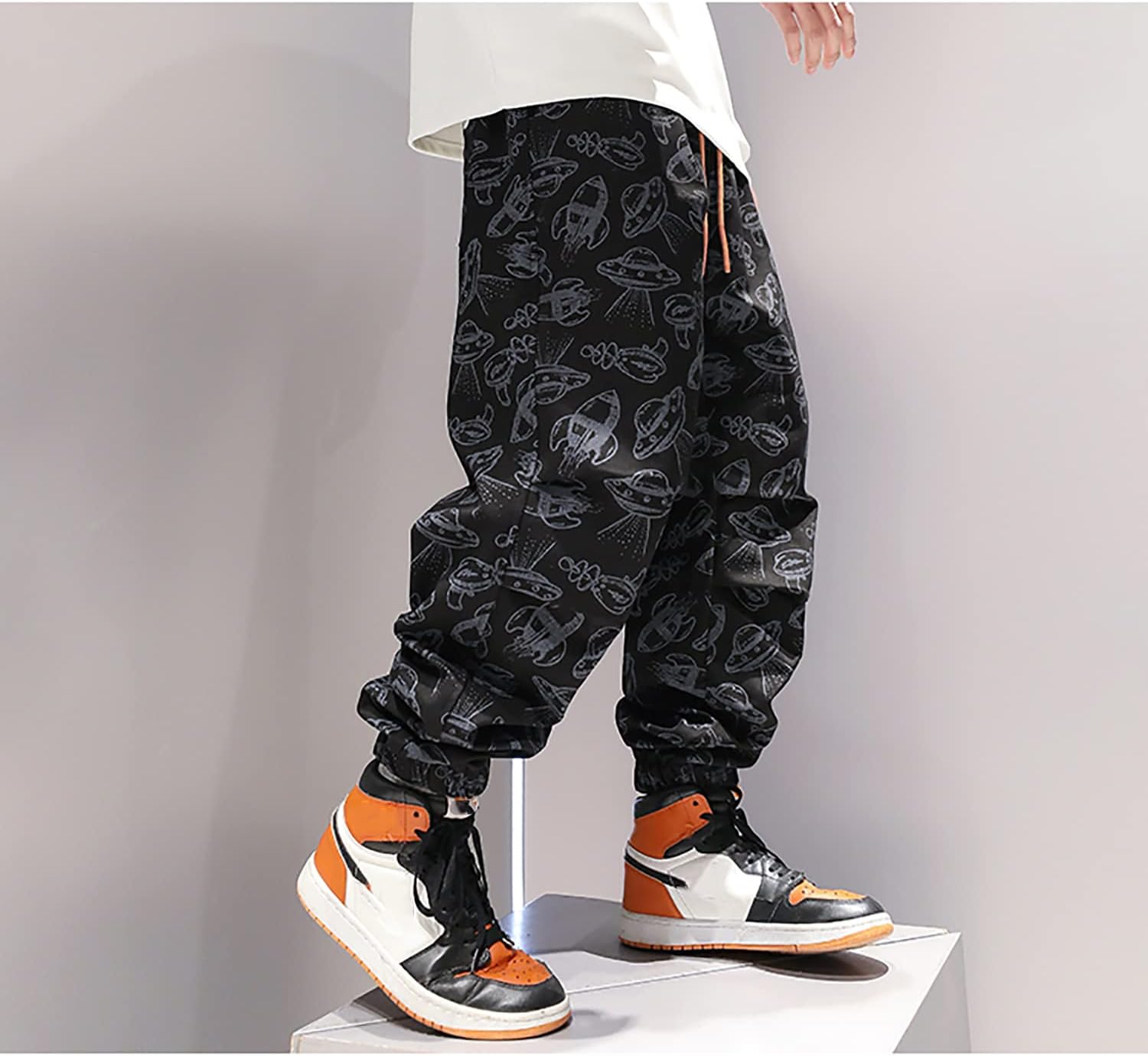 MOKEWEN Men's Jogger Pockets Ankle Athletic Ankle Cargo Pants Medium U009