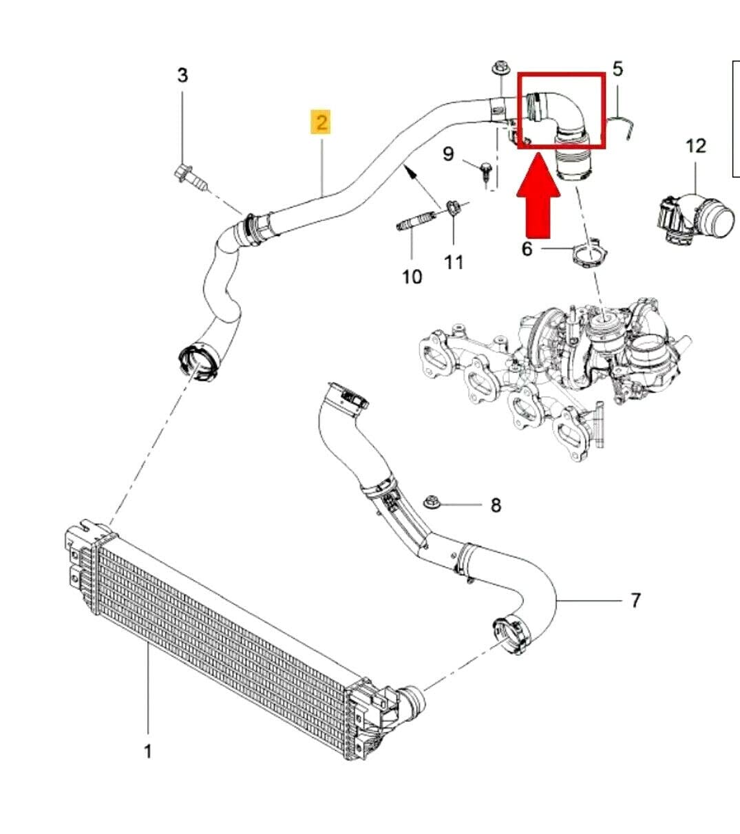 LLS-GERMANY Manguera de aire de carga compatible con Renault Master III, 2.3 dCi, 1446300Q2K, GM 95524032, 144606964R, 144605171R