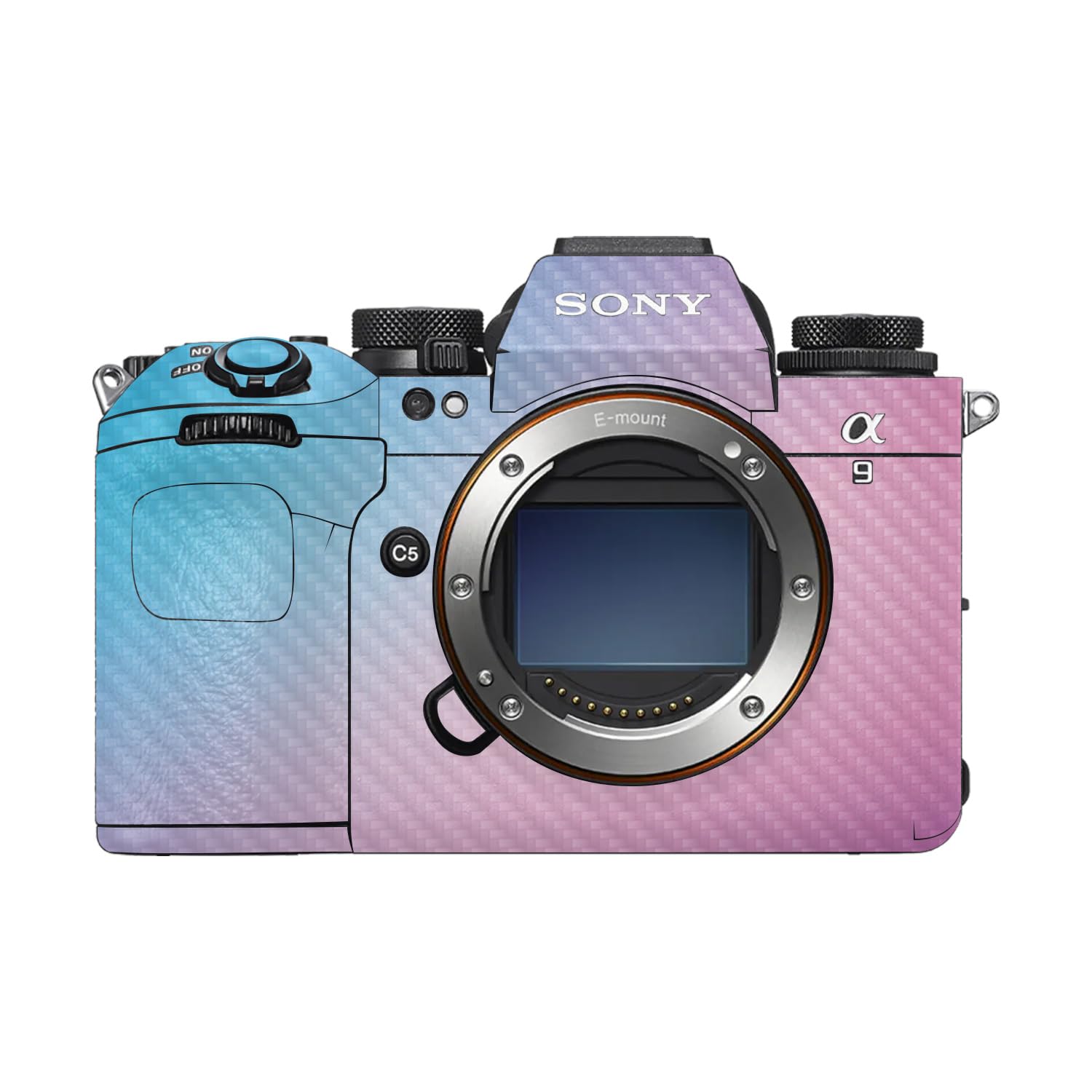 Carbon Fiber Camera Skin Compatible with Sony Alpha 9 III (2024) - Royal Haze - Premium 3M Vinyl Protective Wrap Decal Cover - Easy to Apply | Crafted in the USA by MightySkins