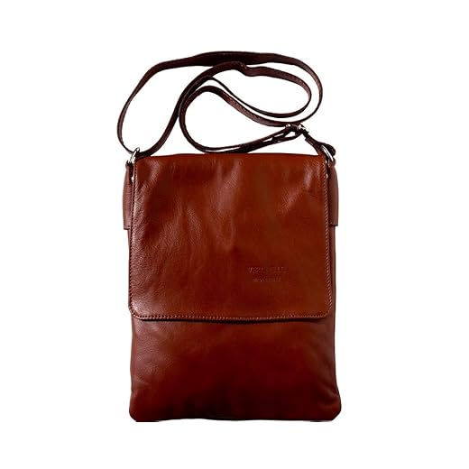 LaGaksta Ashley II Italian Leather Crossbody Bag Purse Casual Brown