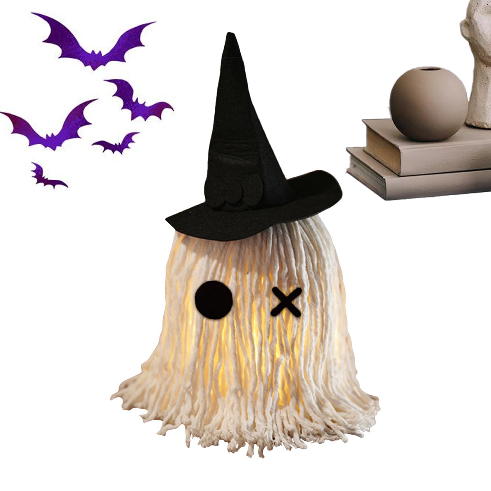 Fantôme lumineux d'Halloween : décoration spectrale de maison et cours pour fêtes de table