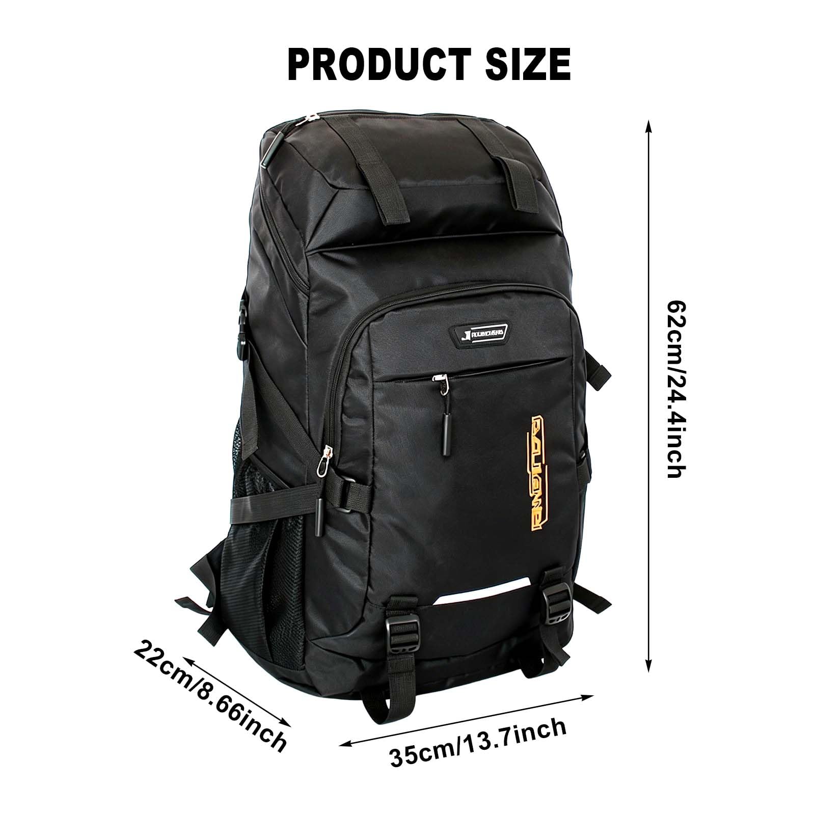 Naapesi Sac à Dos Randonnée Homme Femme 50L, Sac a Dos Voyage Imperméable Grande Capacité, Sac de Randonnée Léger et Respirant pour Trekking, Camping, Sport en Plein Air - Noir