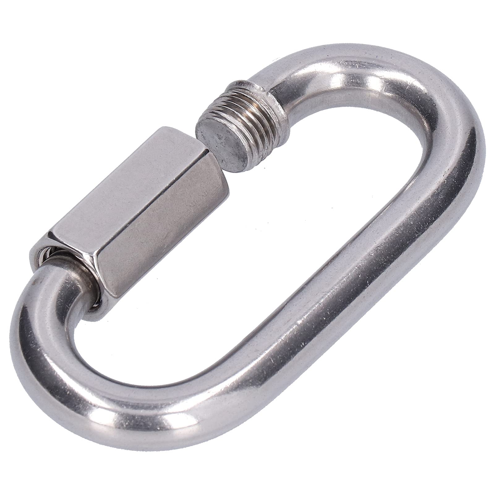 Conector de enlace rápido de 10 piezas, acero inoxidable D de la cadena de forma de forma rápida, ganchos de cadena de carabinadores de bloqueo, para navegación, campamento, (M10)