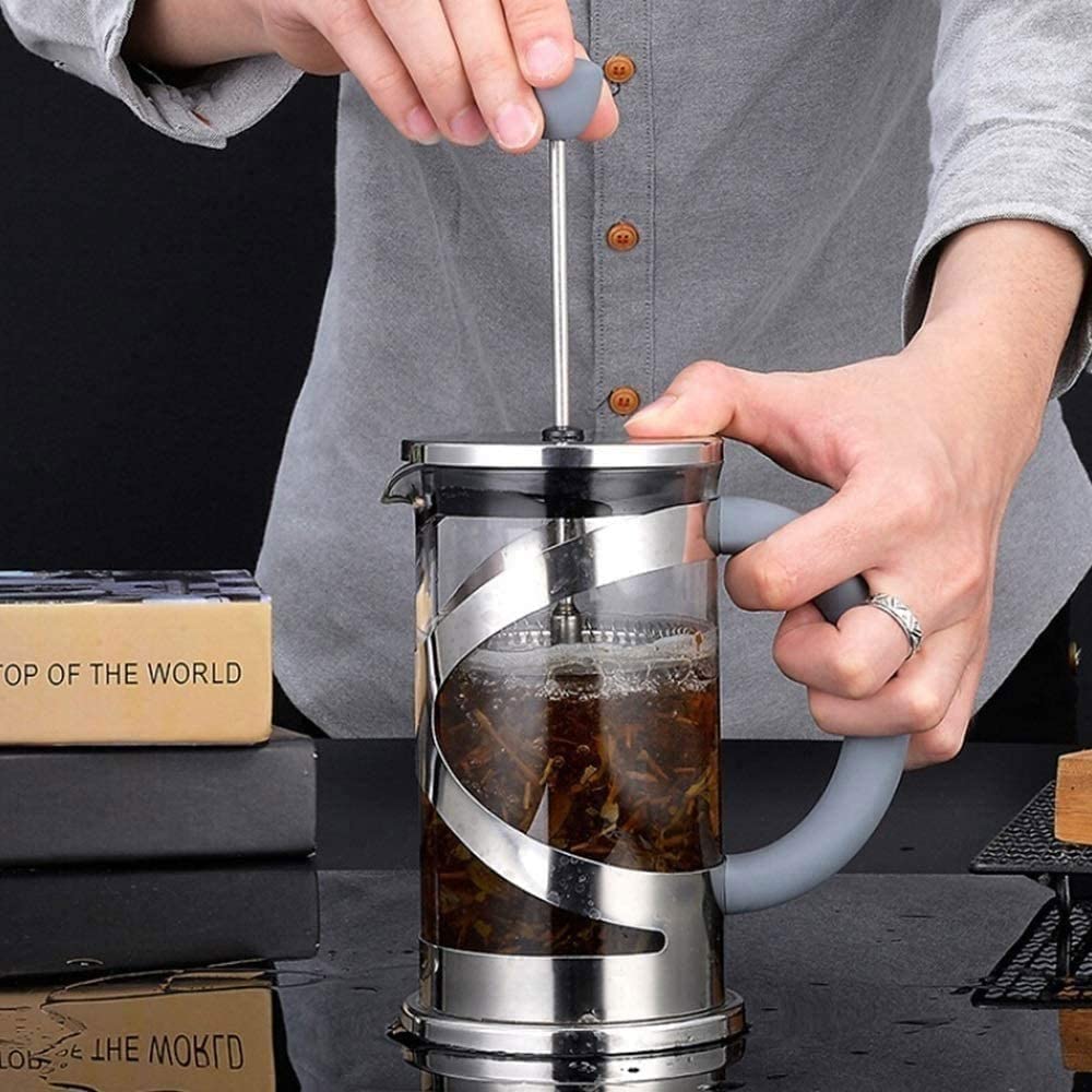 Cafetera De Prensa, Prensa De Café, Cafetera, Cafetera, Cafetera Y Tetera, Prensa De Café De Vidrio De Borosilicato, Cafeteras Manuales De Acero Inoxidable for El Hogar