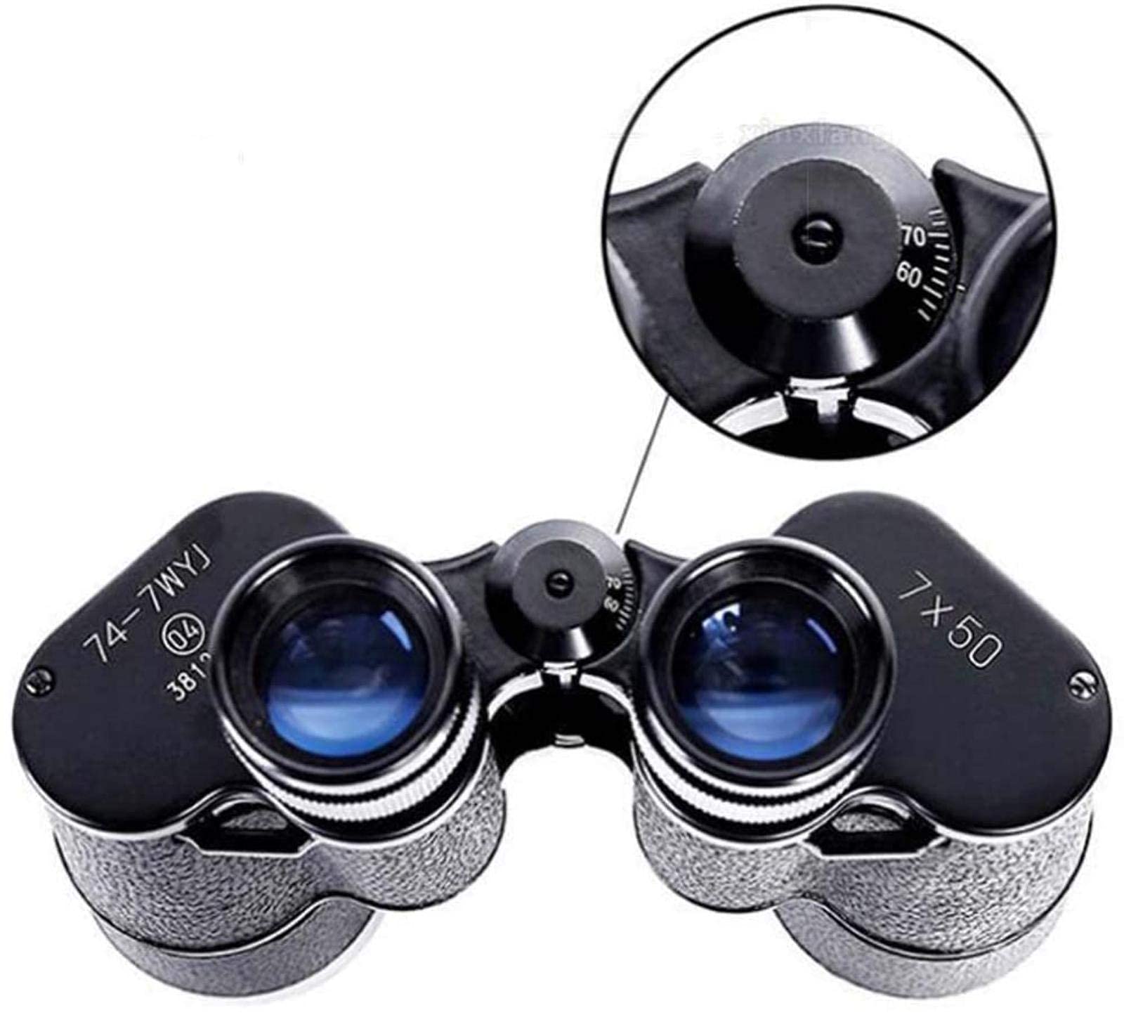 Telescopio portátil Alta Potencia, binoculares, Zoom 7X50, HD, Gran Apertura, telescopio para Poca luz, Alta resolución, óptica Real, Bolsillo Piel Vaca, observación Aves, Exteriores, Senderismo, e