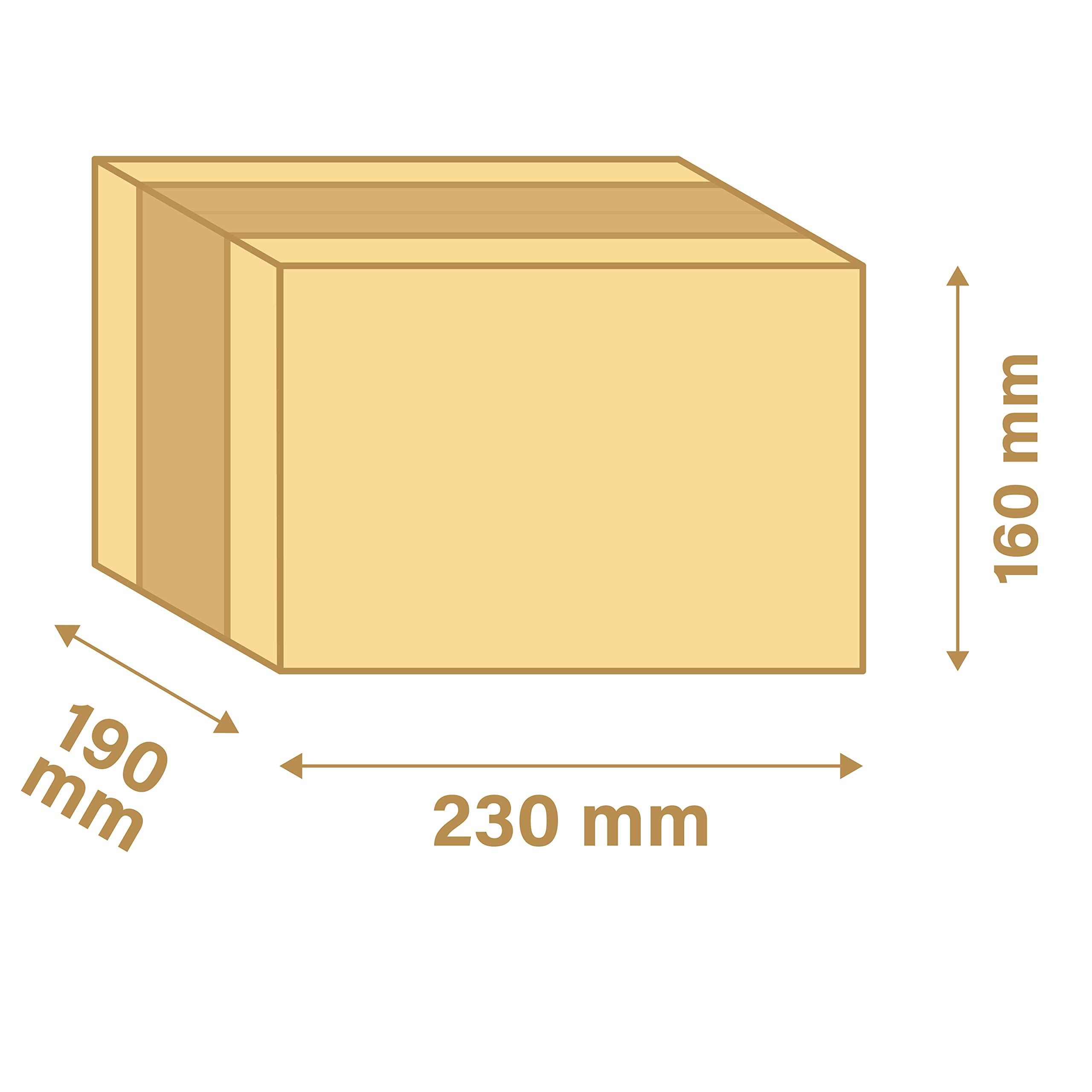 Pack 10 Cajas De Cartón 230x190x160 Mm - Resistentes Y Sin Impresión, Ideales Para Mudanzas, Envíos Ecommerce, Almacenaje, Paquetes Y Libros