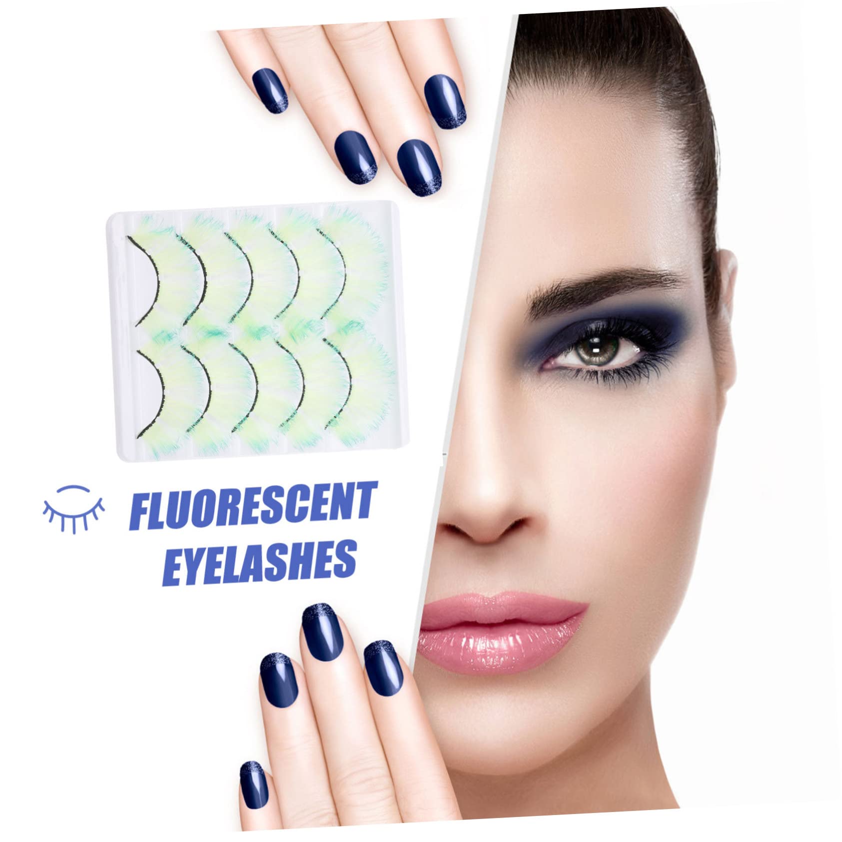 Healeved Kit Di 5 Ciglia Finte Per Donna Effetto Naturale Extension Per Ciglia Individuali Ciglia Soffici Per Ragazze Leggere Riutilizzabili Design Fluorescente 5 Paia*5