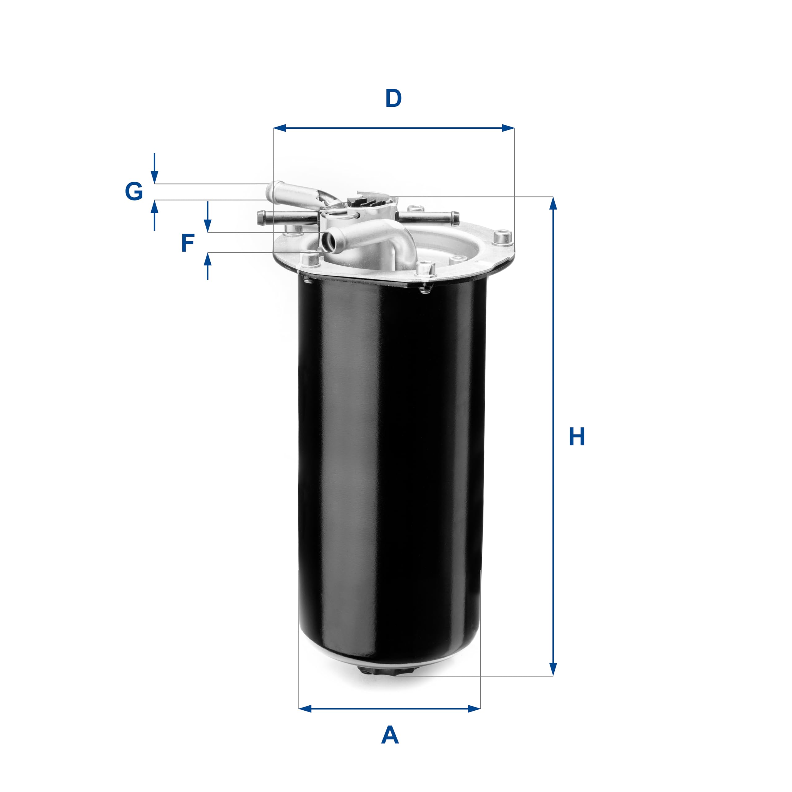 UFI Filters, Filtro Gasoil 55.411.01, Filtro de Combustible Diésel de Recambio, Apto para Camión, Apto para Modelos de Nissan NT500, Renault Trucks Serie D y Renault Master
