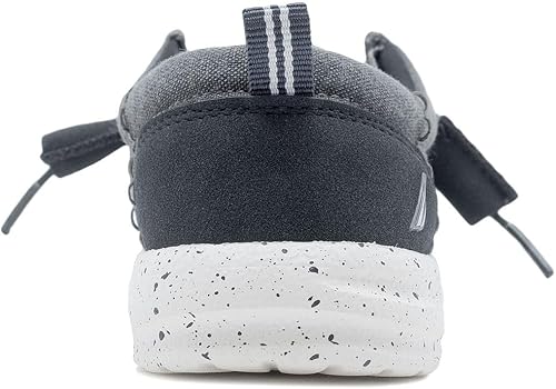 Miniatura 3 de Nautica Mocasines cómodos para niños y jóvenes, zapatos náuticos con cordones, ligeros, casuales, elásticos, para niños pequeños y grandes, Rushford