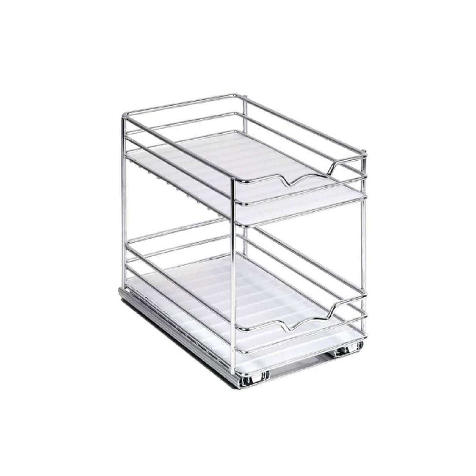 Double-Layer Stroage Rack for Kitchen Seasoning Bottle Organizer Metal Shelf Kitchen Spice Stroage Organizer with Slide Rail