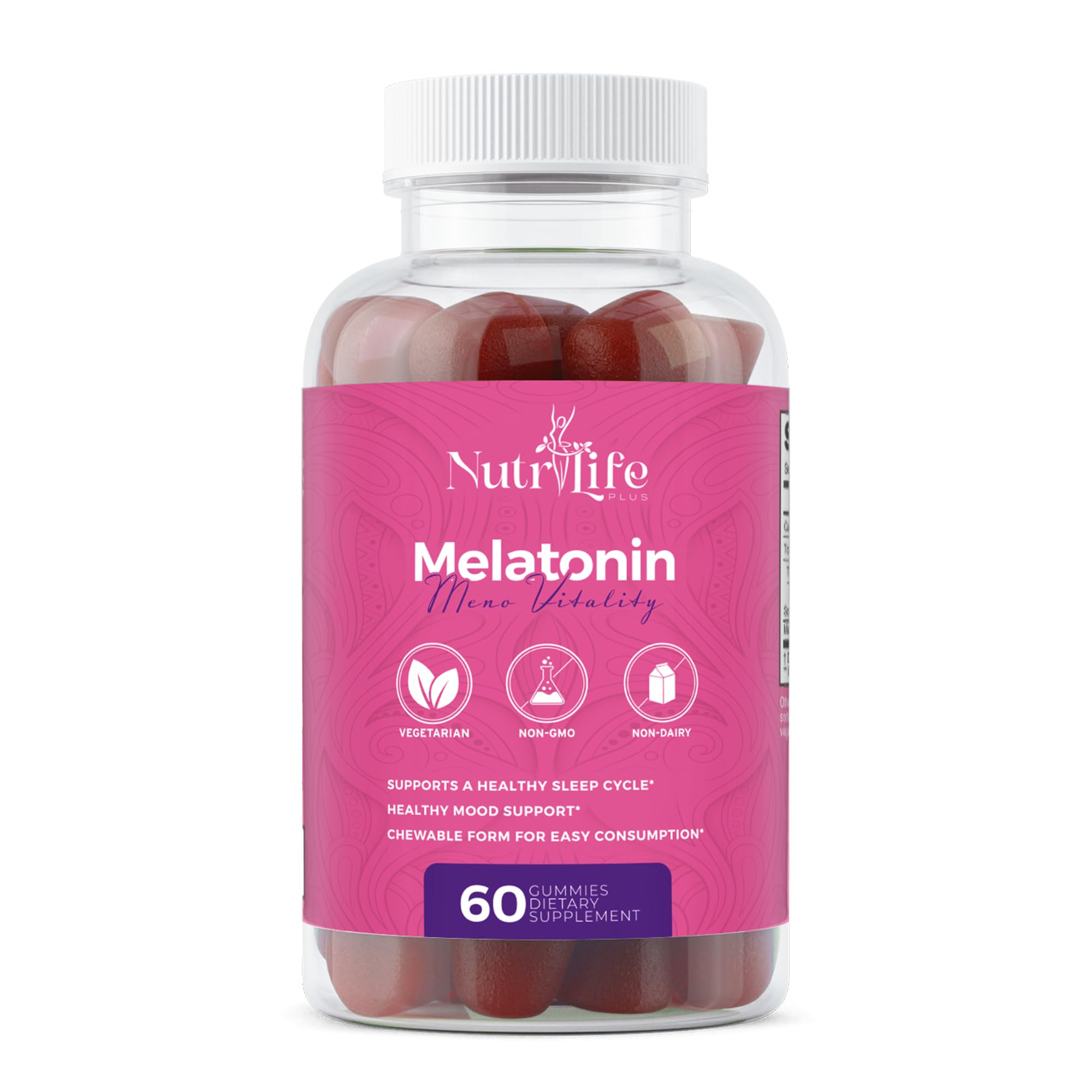 Melatonin Sleep Aid for Women - Melatonin Gummy That Supports Healthy Sleep Cycles, Healthy Brain Function, and Mood Support - 60 Chewable Melatonin Gummies - BlackBerry Flavor