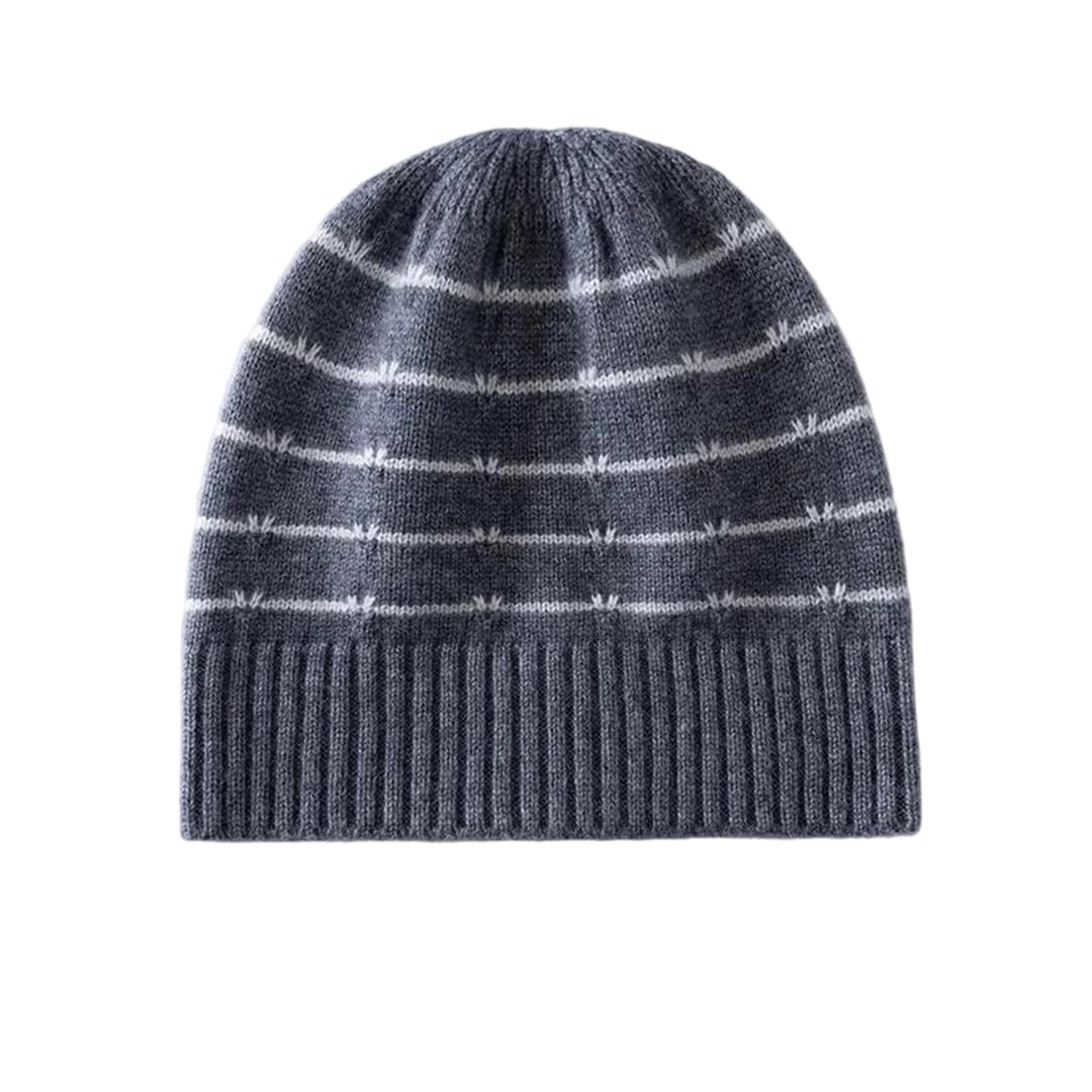 Gorro de Punto Gorros de Punto clásicos, Gorro de Punto Unisex Mezcla Lana Multicolor(Dark Gray9)