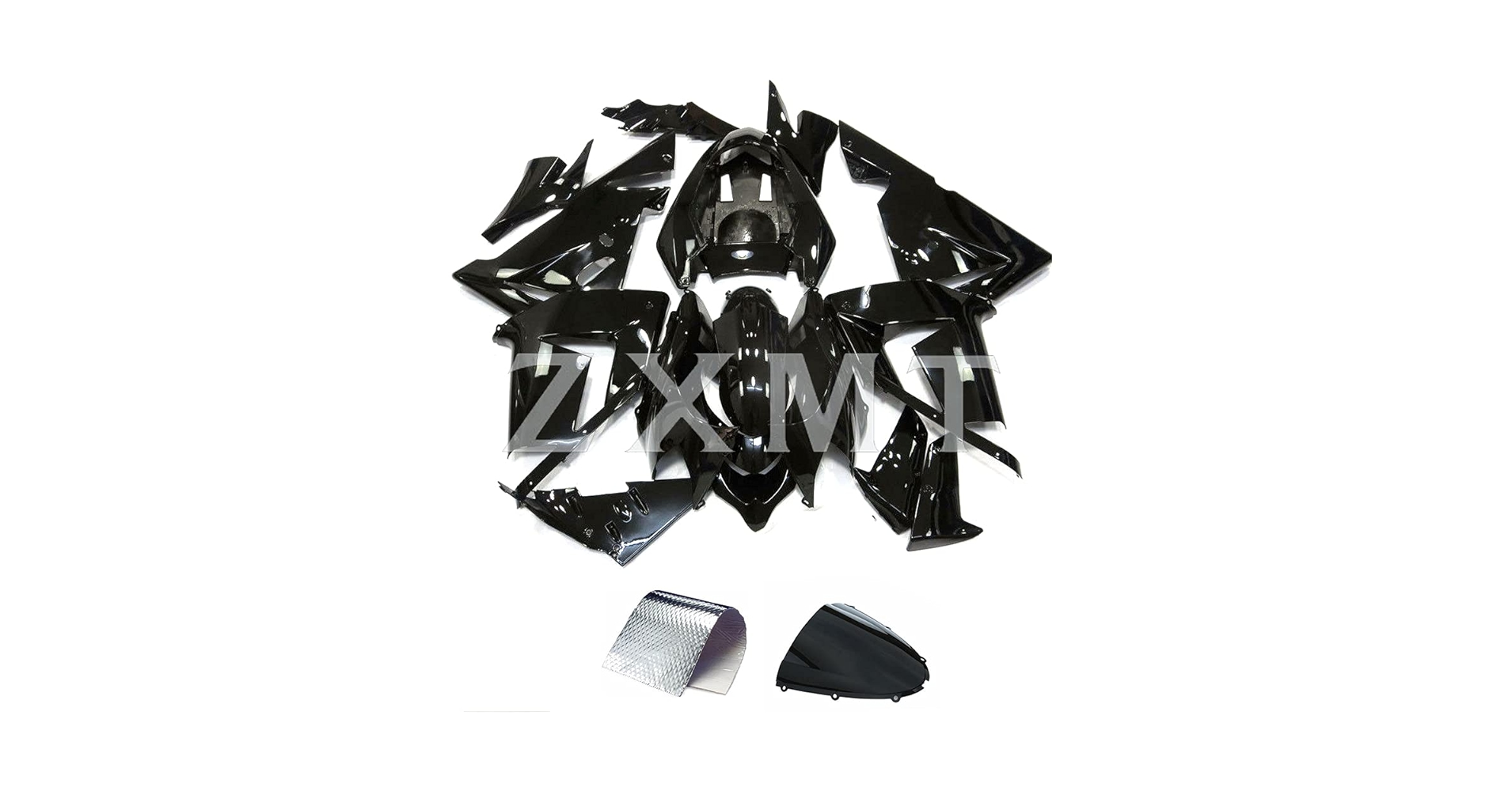 「キット」えむ Amazon.com: ZXMT Motorcycle Fairing Kit Vivid Black Fairing