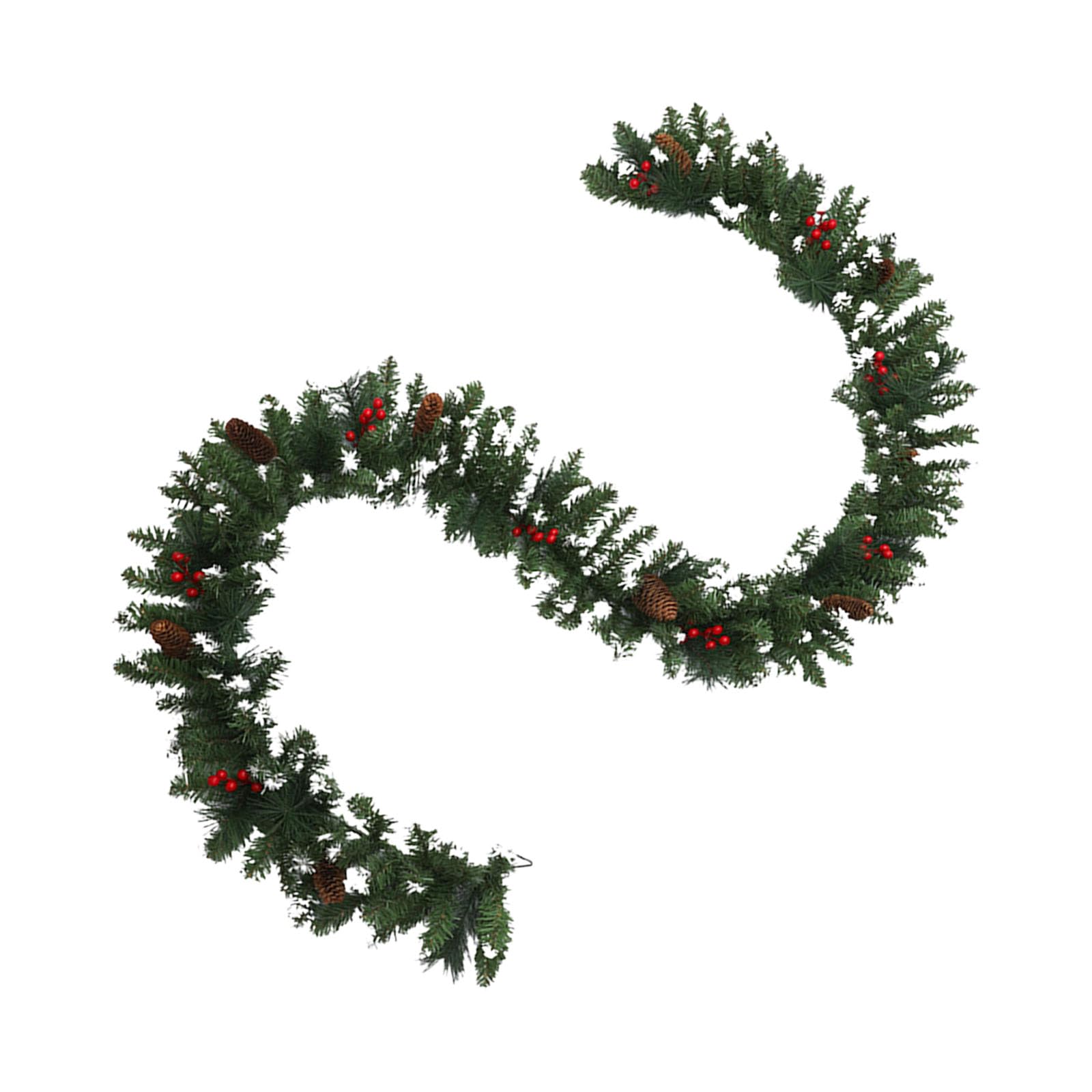 carotoe Premium Flocking Pine Christmas Garlands Flexible PVC Materials for Indoor Decorations and Festival Event Bendable Pine Garlands