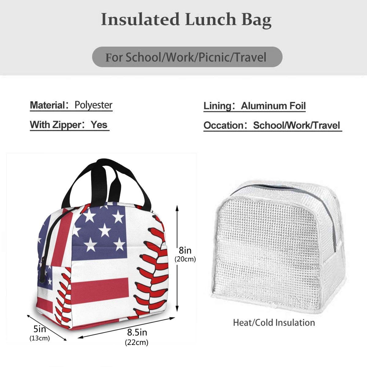 Lunch Tote borsa termica borsa termica pranzo borsa da picnic riutilizzabile zai
