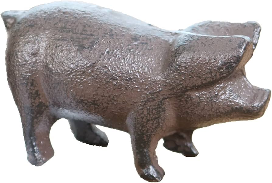 Amazon.co.jp: 鋳鉄製 文鎮 筆置き 書鎮 ネコ ねこ ブタ イノシシ 鉄製