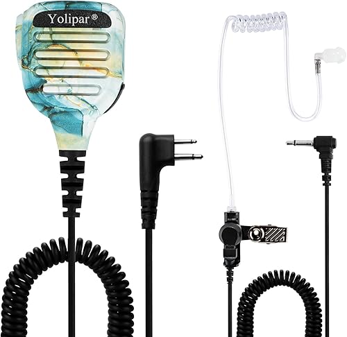 CP200D Micrófono de mano con altavoz de hombro con conector de audio de 0.138 in compatible con Motorola R2 CP100D CP185 CP200 CLS1100 CLS1410