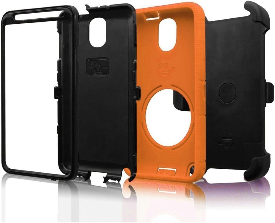 Samsung Galaxy Note 3 Case,Samsung Note 3 Case, BENTOBEN Shockproof Hard Case Cover with Swivel Kickstand Belt Clip Holster for Samsung Galaxy Note 3 Note III N9000 All Carriers, Orange
