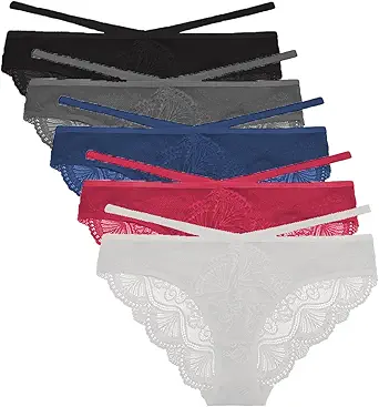 Lace Panties for Women Seamless Bikini Panties Lace Underwear Pack of 5