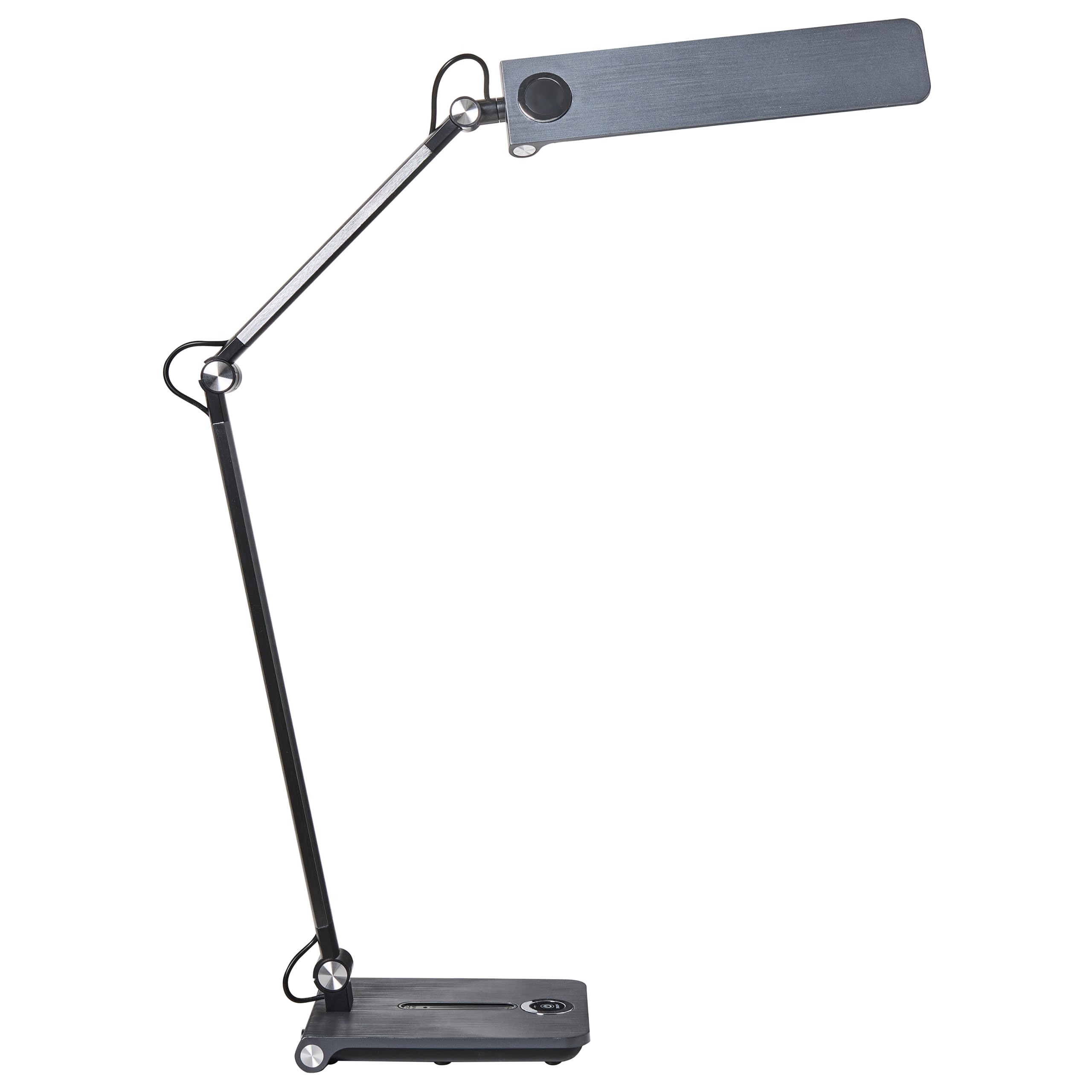Beliani Schreibtischlampe LED grau verstellbar dimmbar modern für Homeoffice Aquila