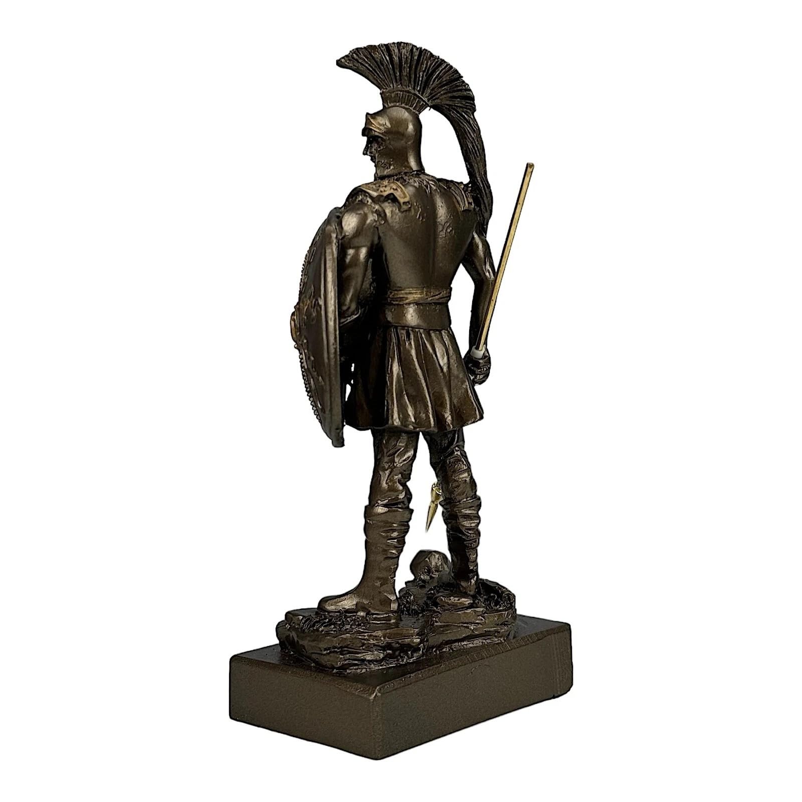 Statua greca del dio della guerra di Ares Marte – Scultura in alabastro fuso fatta a mano in Grecia, figura mitologica guerriero stile bronzo decorazione per la casa 18 cm (7,09 in)