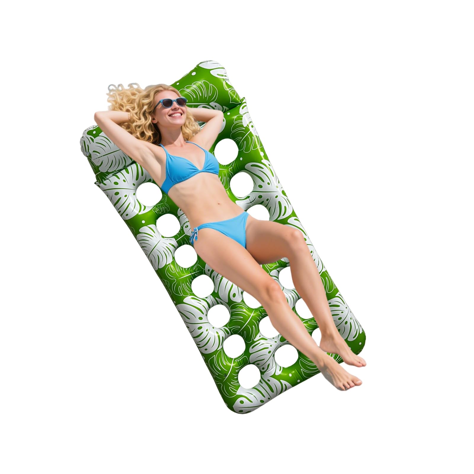 Balakaka Inflatable Pool Floats Lounger, Pool Inflatables Keep Cool Sun Tanning Bed Thickened PVC for Adults, Floating Mat Raft Floaty Lounge Above Water for Pool, Beach, Lake