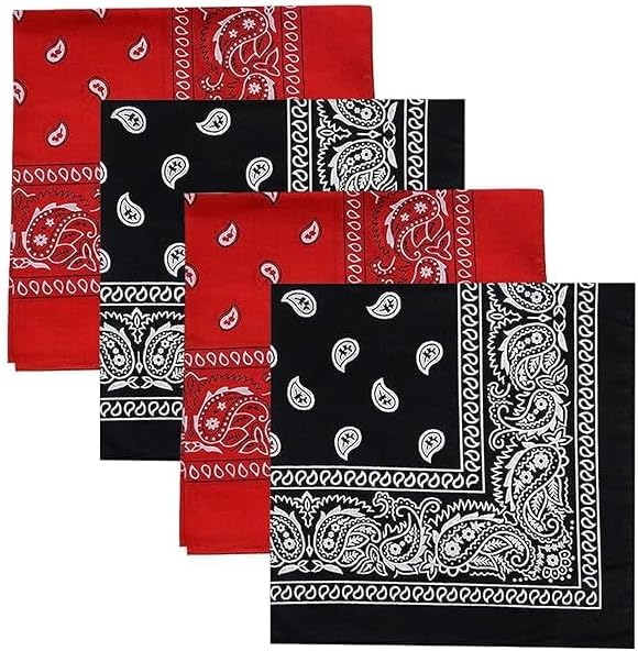 - Unisex Soft Breathable Cotton Paisley Printed Cowboy Bandanas,Headband,Scarf (Multicolour_50CM X 50CM)
