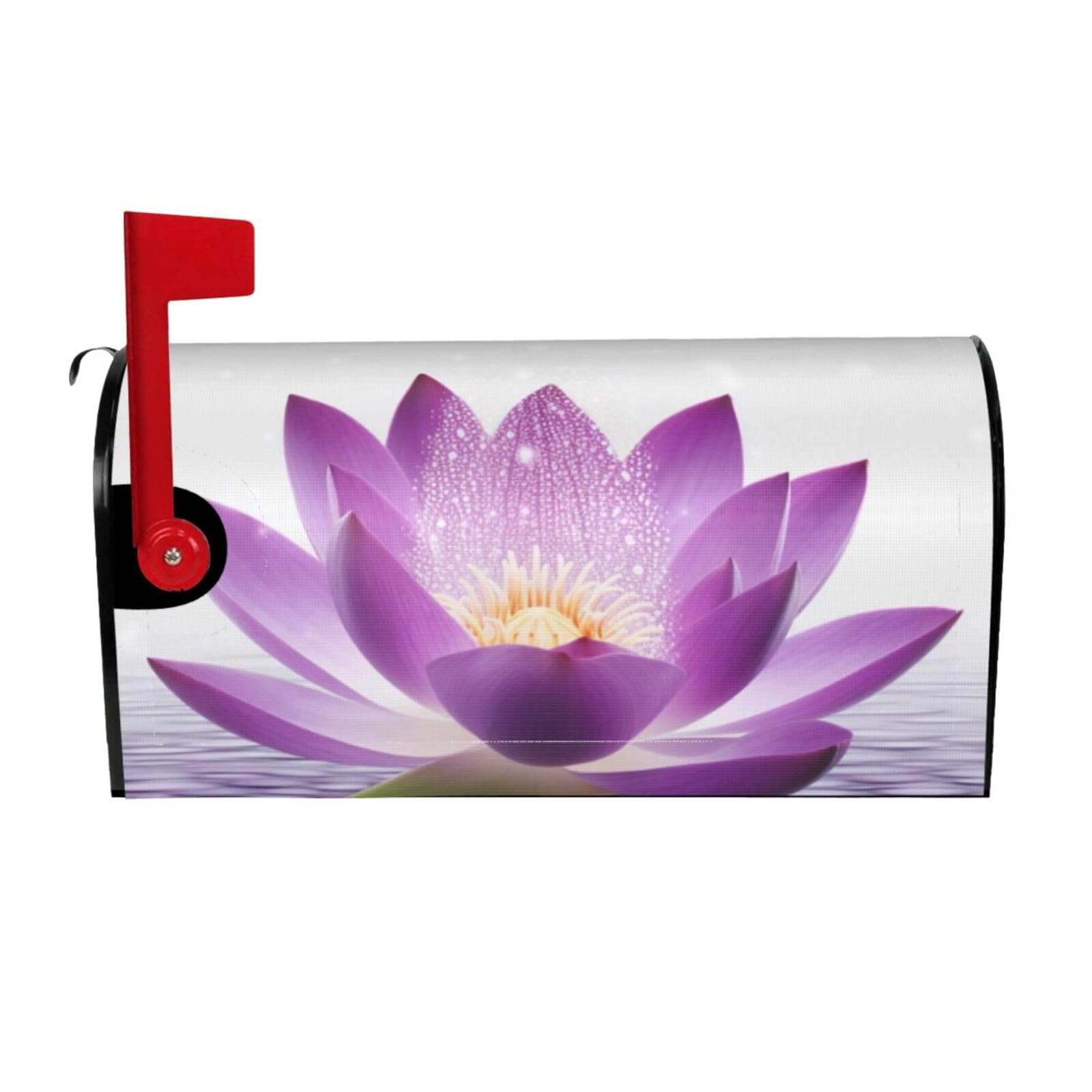 Housse de boîte aux lettres au motif lotus violet pour sublimer l'entrée de cour