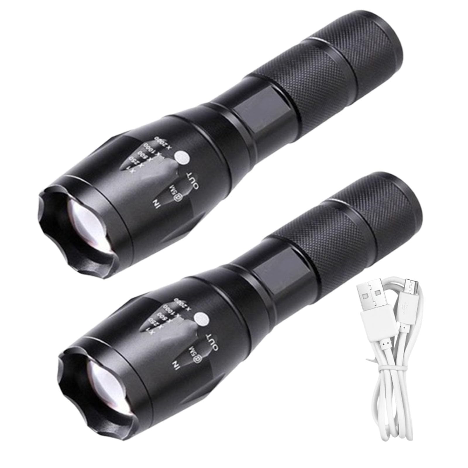 Rechargeable LED Flashlight, 900000 Lumen Flashlight