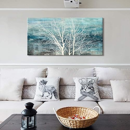 Miniatura 49 de Sxurmtiie Lienzo decorativo para pared, arte abstracto, fantasía azul, grafiti colorido sobre fondo blanco, 32 x 48 pulgadas, arte moderno